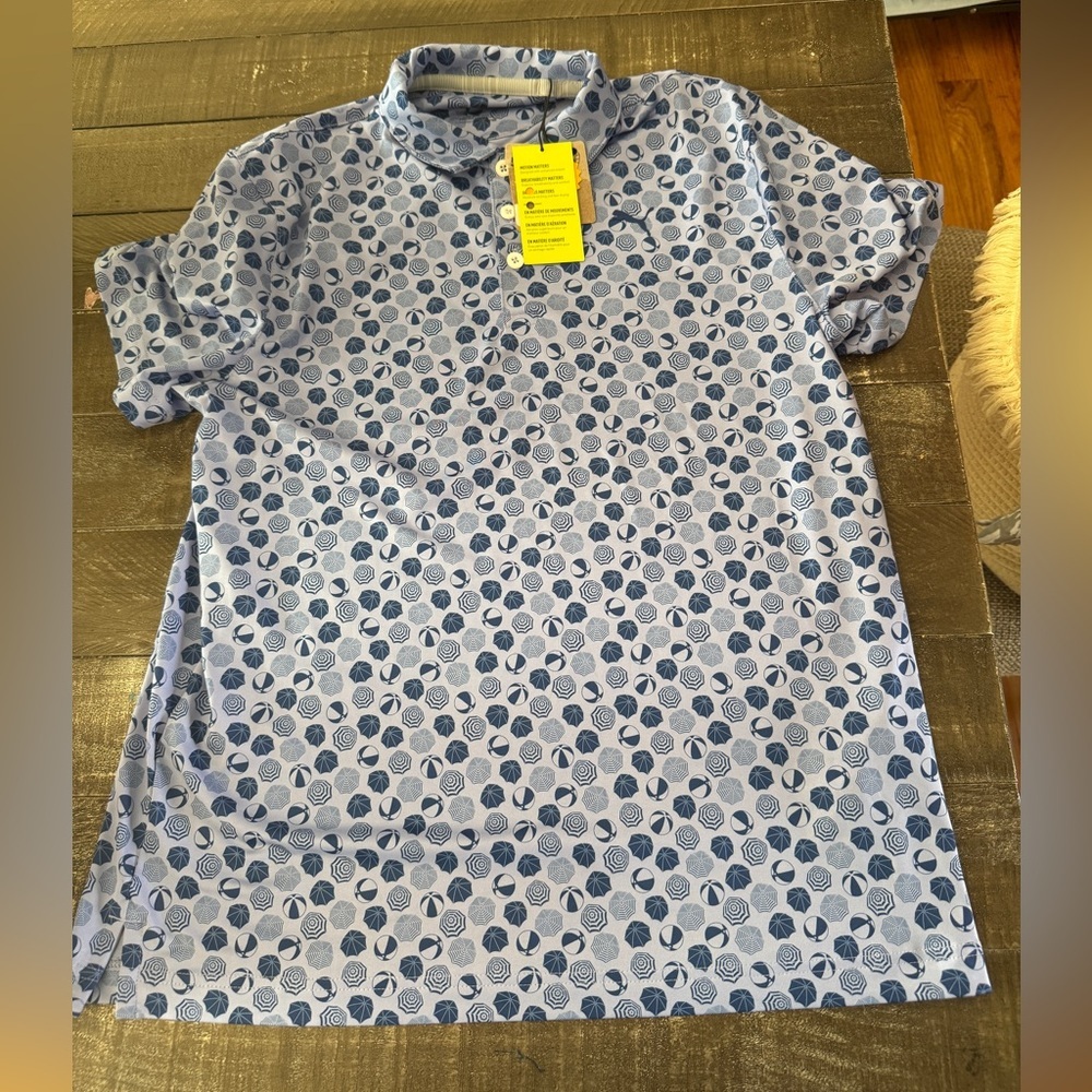 PUMA BOYS NWT Mattr Beach Print Lavender And Blue Beach Balls Umbrellas Size L‎